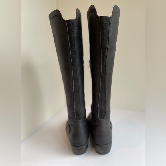 Fly London black leather riding boots sz Eu 39 US 8.5 - 9 - Picture 4 of 9